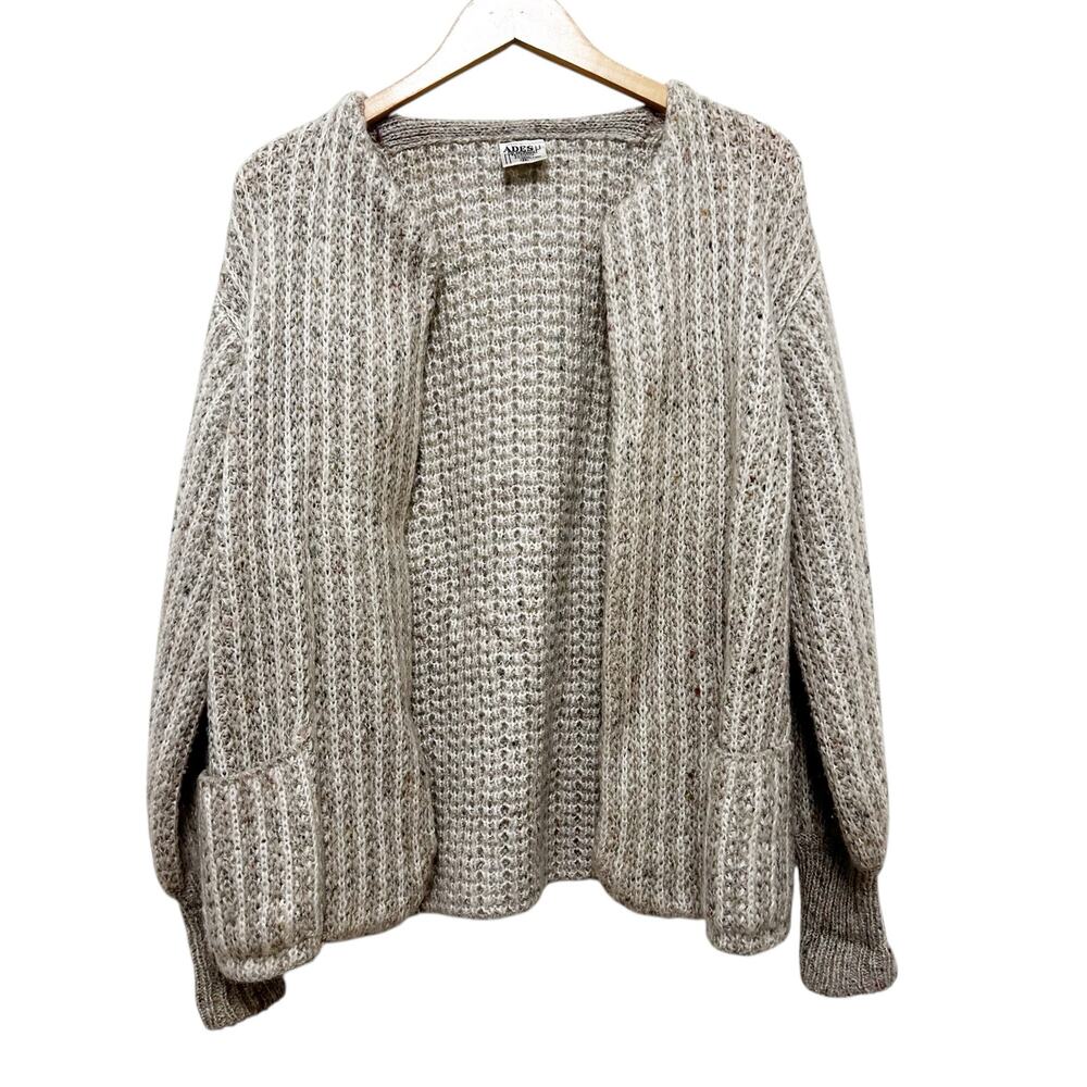 Vintage Ades of California Knit Wool Blend Cardigan Sz M
